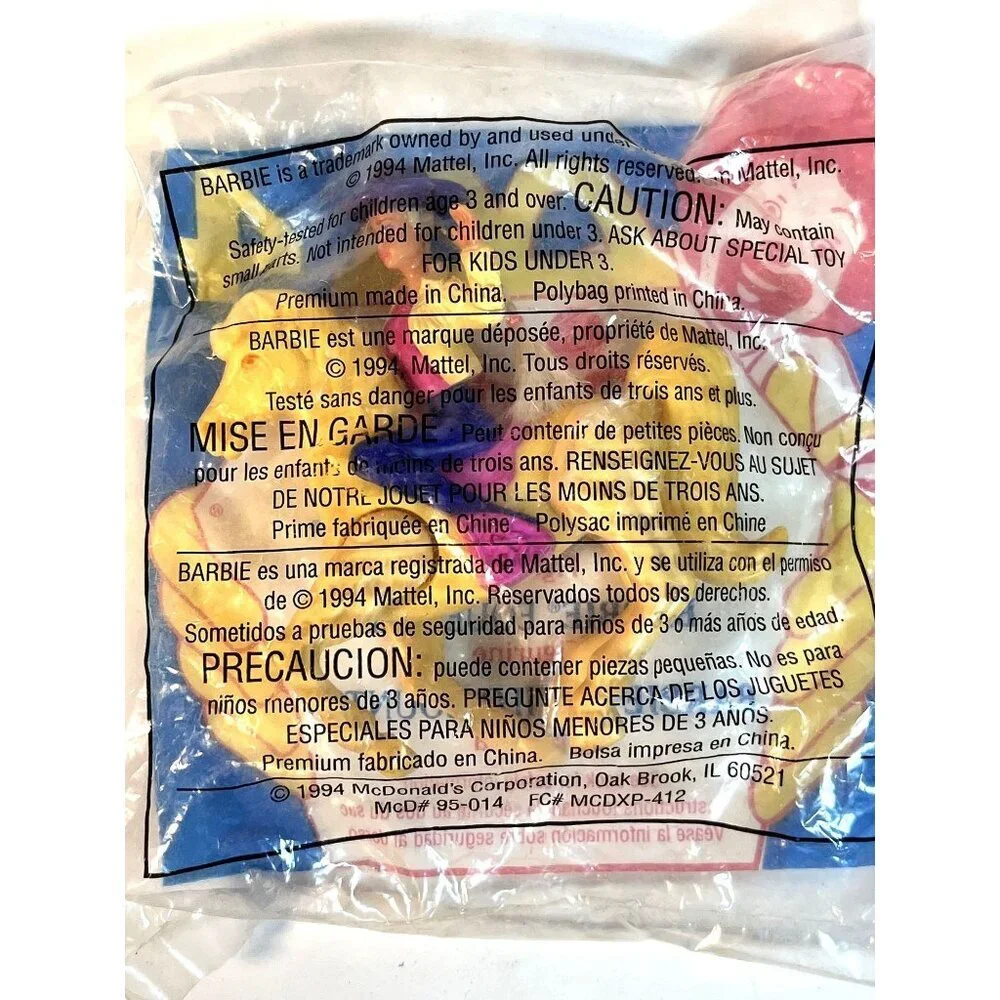 Vintage 1994 McDonalds Cool Country Barbie Happy Meal Toy 4 NEW Sealed
